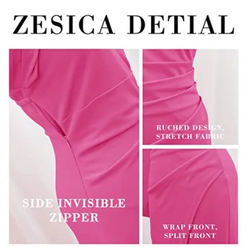 Elegant ZESICA One Shoulder Cocktail Dress for Women