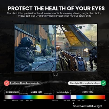 CRUA 27" 180Hz Curved Gaming Monitor FHD FreeSync