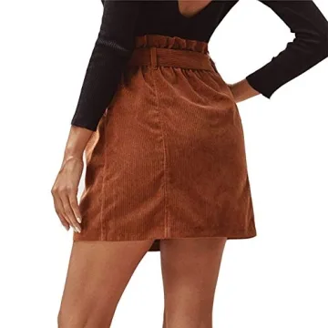 Stylish Susupeng Paperbag High Waist Mini Skirt with Pockets