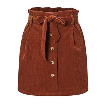 Stylish Susupeng Paperbag High Waist Mini Skirt with Pockets