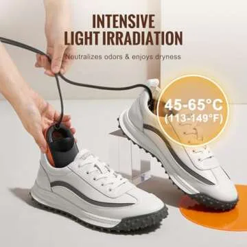 VEVOR Portable Shoe Dryer, Electric Boot Dryer, Deodorized Boot Warmers/Dryer with Quick & Even Drying for Cotton Slippers, Snow Boots, Leather Shoes, Canvas Shoes, Socks, Black & Orange