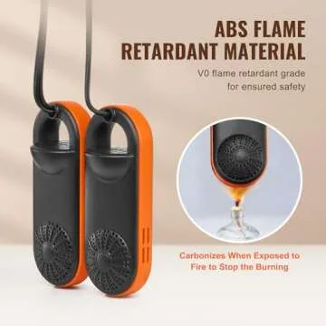 VEVOR Portable Shoe Dryer, Electric Boot Dryer, Deodorized Boot Warmers/Dryer with Quick & Even Drying for Cotton Slippers, Snow Boots, Leather Shoes, Canvas Shoes, Socks, Black & Orange