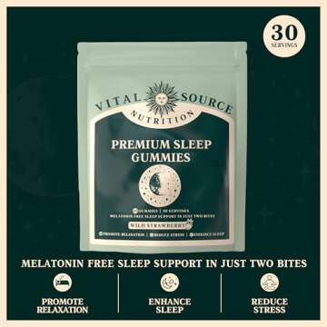 Vital Source Nutrition - Premium Sleep Gummies - Melatonin Free Sleep Support Gummies - Natural Slee...