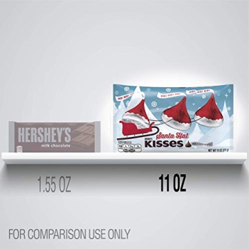 Hershey's Kisses Holiday Milk Chocolate Santa Hat Foils