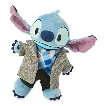 Disney Store Official Stitch nuiMOs Plushie - Soft Plush with Embroidered Features, Poseable Hands & Turning Head, Magnetic Hands for Holding, 6 Inches, Dress Up with nuiMOs Outfits