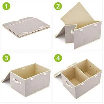 Morezi Dog Toy Storage Box with Lid - Stylish Organizer