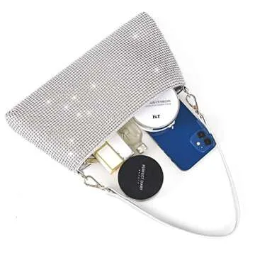 Stylish Valleycomfy Rhinestone Evening Clutch Purse for Any Event