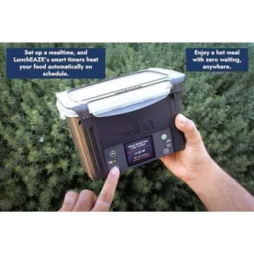 LunchEAZE Electric Lunch Box – Self-Heating, Cordless, Battery Powered Food Warmer for Work, Travel– 220°F Heat, BPA Free, Meal Prep Friendly with Bluetooth Connectivity