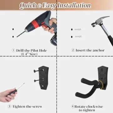 Omniwod Guitar Wall Mount 3 Pack – V-Shaped Holders