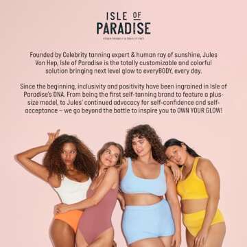 Isle of Paradise Self-Tanning Mousse, Light - Color Correcting Tanning Foam with Grapefruit, Chia Seed, and Avocado Oils - Streak-Free, Even Glow - Vegan and Cruelty Free - 6.76 fl. oz