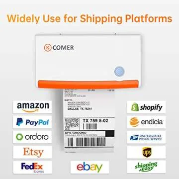 K Comer High-Speed Shipping Label Printer for Etsy & eBay