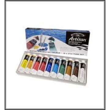 Winsor & Newton Artisan Water Mixable Oil Color Paint Set, 1.25-oz (37ml) Tubes, Set of 10