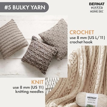 Bernat Maker Home Dec Clay Yarn - 2 Pack 250g Bulky Yarn