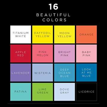 FolkArt 16 Piece Multi Surface Acrylic Craft Paint Set Formulated to be Non-Toxic that is Perfect for Beginners and Artists, Bright Colors Count, 2 Fl Oz (Pack of 16)