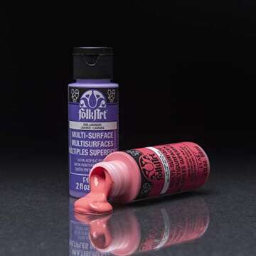 FolkArt 16 Piece Multi Surface Acrylic Craft Paint Set Formulated to be Non-Toxic that is Perfect for Beginners and Artists, Bright Colors Count, 2 Fl Oz (Pack of 16)