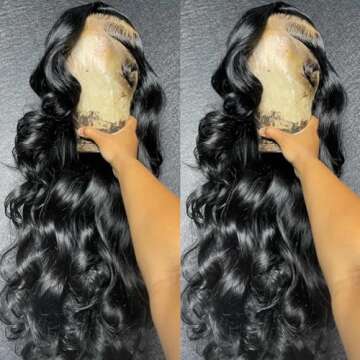 Body Wave Lace Front Wigs Human Hair 180% Density 13x4 HD Wigs for Black Women 9A Glueless Wigs with...