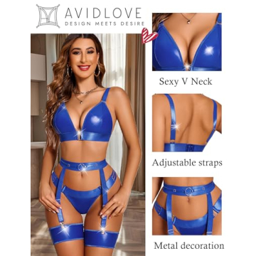 Avidlove Plus Size V Neck Lingerie Set - Sexy Elegance
