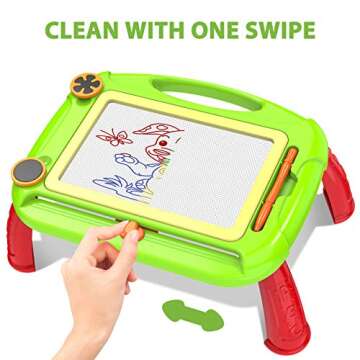 Creative Toys for 3 Year Old Boy,Magnetic Doodle Magna Drawing Doodle Board for Kids Age 3 Festival Gift Birthday Present for Toddlers Babies 3 Year Old Small Tablet for Toddler