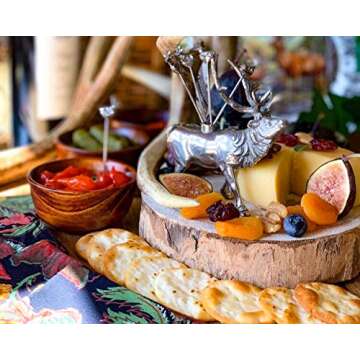 Vagabond House Elk Pewter Cheese Pick Set for Entertaining