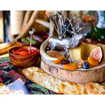 Vagabond House Elk Pewter Cheese Pick Set for Entertaining