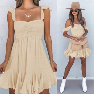 AVALEBETI Off Shoulder Mini Dress for Summer Style