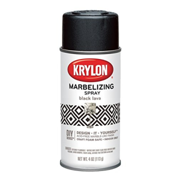 Create Stunning Marble Finishes with Krylon Black Lava Spray