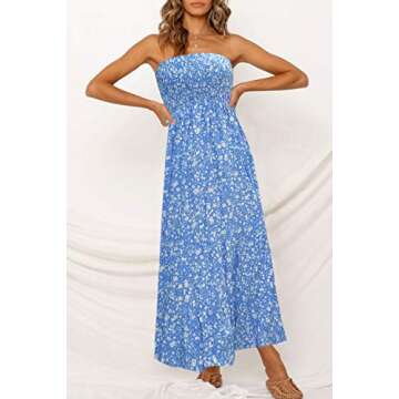 ZESICA Floral Printed Summer Maxi Dress for Women