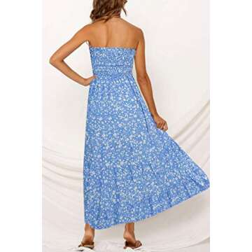 ZESICA Floral Printed Summer Maxi Dress for Women
