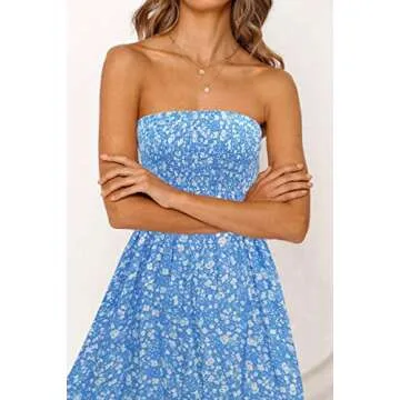 ZESICA Floral Printed Summer Maxi Dress for Women