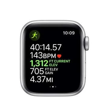 Apple Watch Series 5 (GPS + Cellular, 40mm) - Silver Aluminum Case with White Sport Band