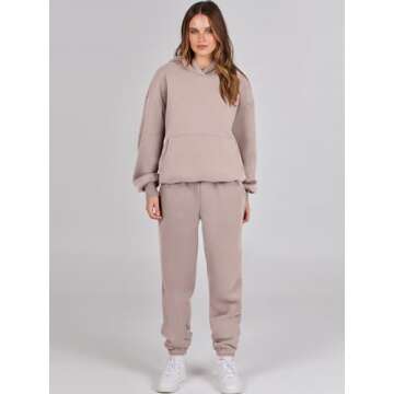 Stylish ANRABESS Women's Y2K Oversized Tracksuit Set