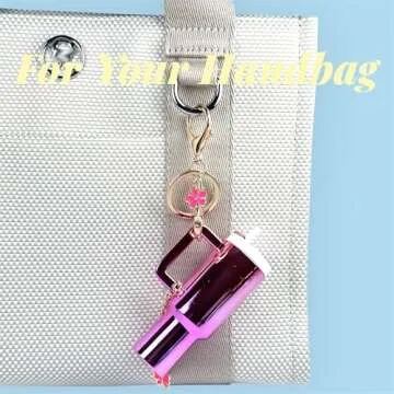 Cute 2Pack Mini Tumbler Keychain Accessories for Women