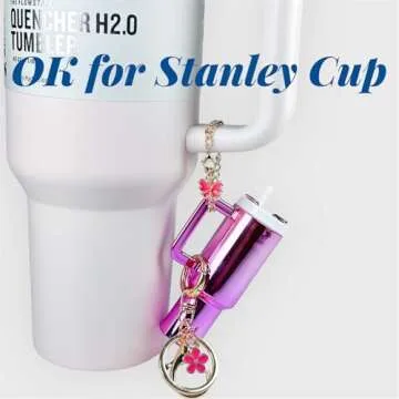 Cute 2Pack Mini Tumbler Keychain Accessories for Women