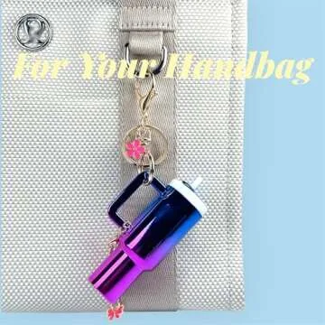Cute 2Pack Mini Tumbler Keychain Accessories for Women