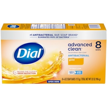 Dial Antibacterial Bar Soap Gold 8 Count Pack of 4