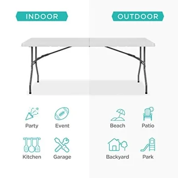 Best Choice Products Folding Table for Indoor Outdoor Events