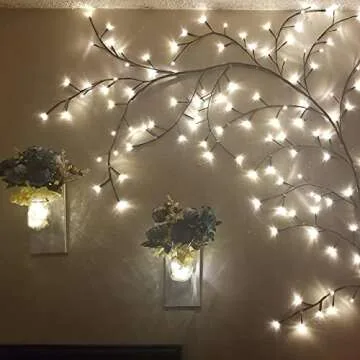 8FT Mulcolor Vine Lights with Remote & Timer for Home Decor