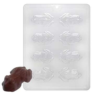 Cybrtrayd Life of the Party Frog Chocolate Candy Mold in Sealed Protective Poly Bag Imprinted with Copyrighted Cybrtrayd Molding Instruction