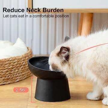 YauYik Elevated Cat Bowls for Comfortable Eating