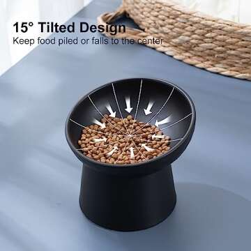 YauYik Elevated Cat Bowls for Comfortable Eating