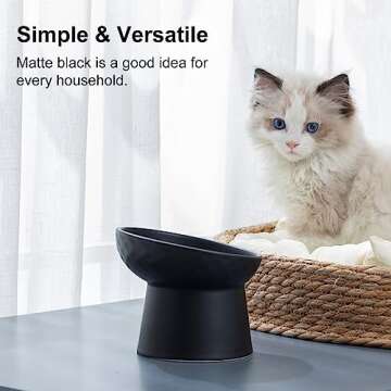 YauYik Elevated Cat Bowls for Comfortable Eating