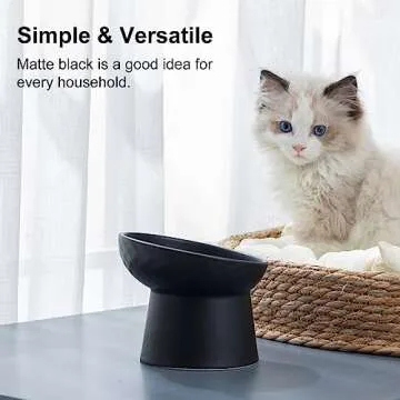 YauYik Elevated Cat Bowls for Comfortable Eating