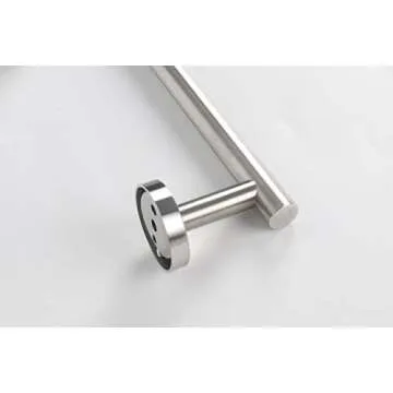 TocTen Bath Towel Bar - Thicken SUS304 Stainless Steel Bathroom Towel Holder, Towel Rod for Bathroom Heavy Duty Wall Mounted Towel Rack Hanger (16IN, Brushed Nickel)