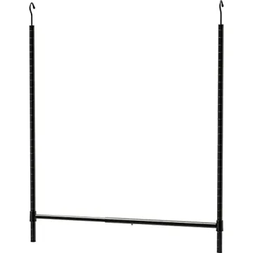 Simple Houseware Adjustable Closet Hanging Rod in Black