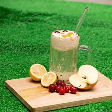 BPA Free Glass Straws Set Eco Friendly Reusable with Brush