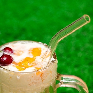 BPA Free Glass Straws Set Eco Friendly Reusable with Brush