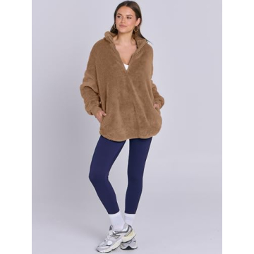 ANRABESS Women's Sherpa Fleece Hoodie Cozy Fall Sweatshirt