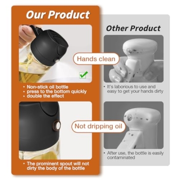 YARRAMATE Olive Oil Sprayer - 16oz Glass Bottle