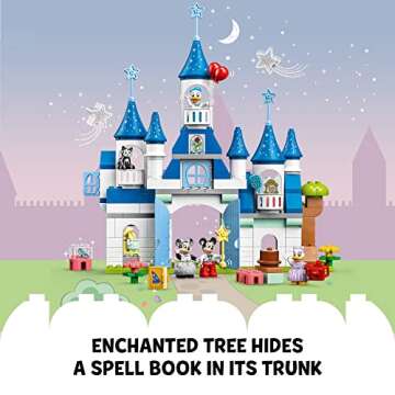 LEGO DUPLO Disney 100 3 in 1 Magic Castle 10998, Building Set for Family Play with 5 Disney Figures Including Mickey Mouse and Friends, Disney Christmas Set for Kids and Toddlers Ages 3 and Up