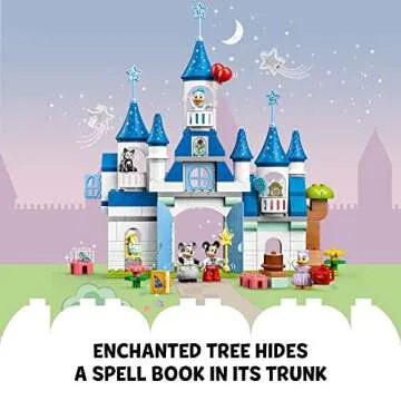 LEGO DUPLO Disney 100 3 in 1 Magic Castle 10998, Building Set for Family Play with 5 Disney Figures Including Mickey Mouse and Friends, Disney Christmas Set for Kids and Toddlers Ages 3 and Up